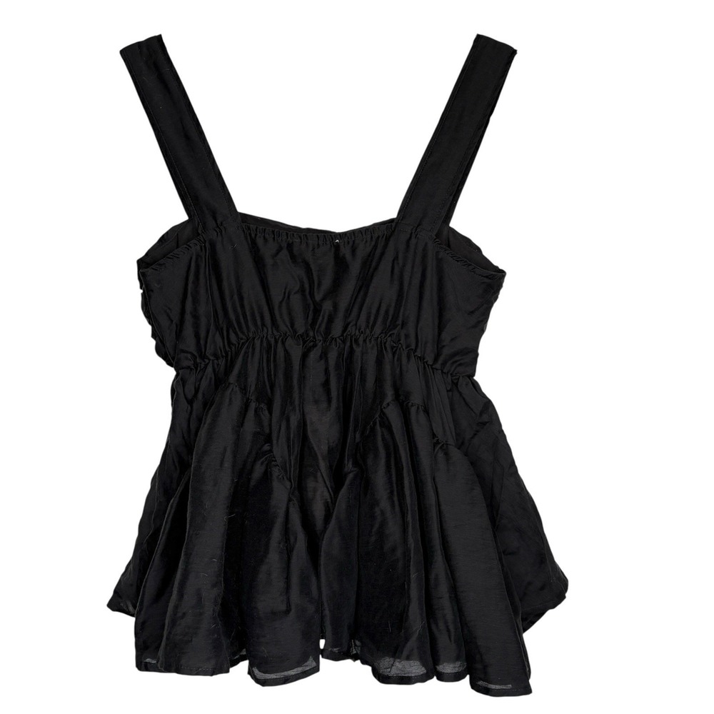 Ciebon Babydoll Peplum Cami Top S Boho Resort Coastal Whimsigoth Nautical NEW - Picture 2 of 9